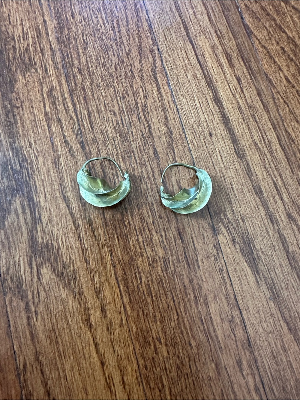 Brass Fulani Twisted Hoop Drop Earrings